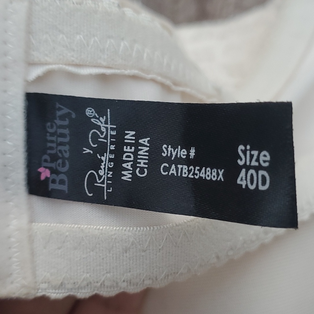 Pure Beauty Rene Rofe Bra SIZE 40D - Picture 3 of 7